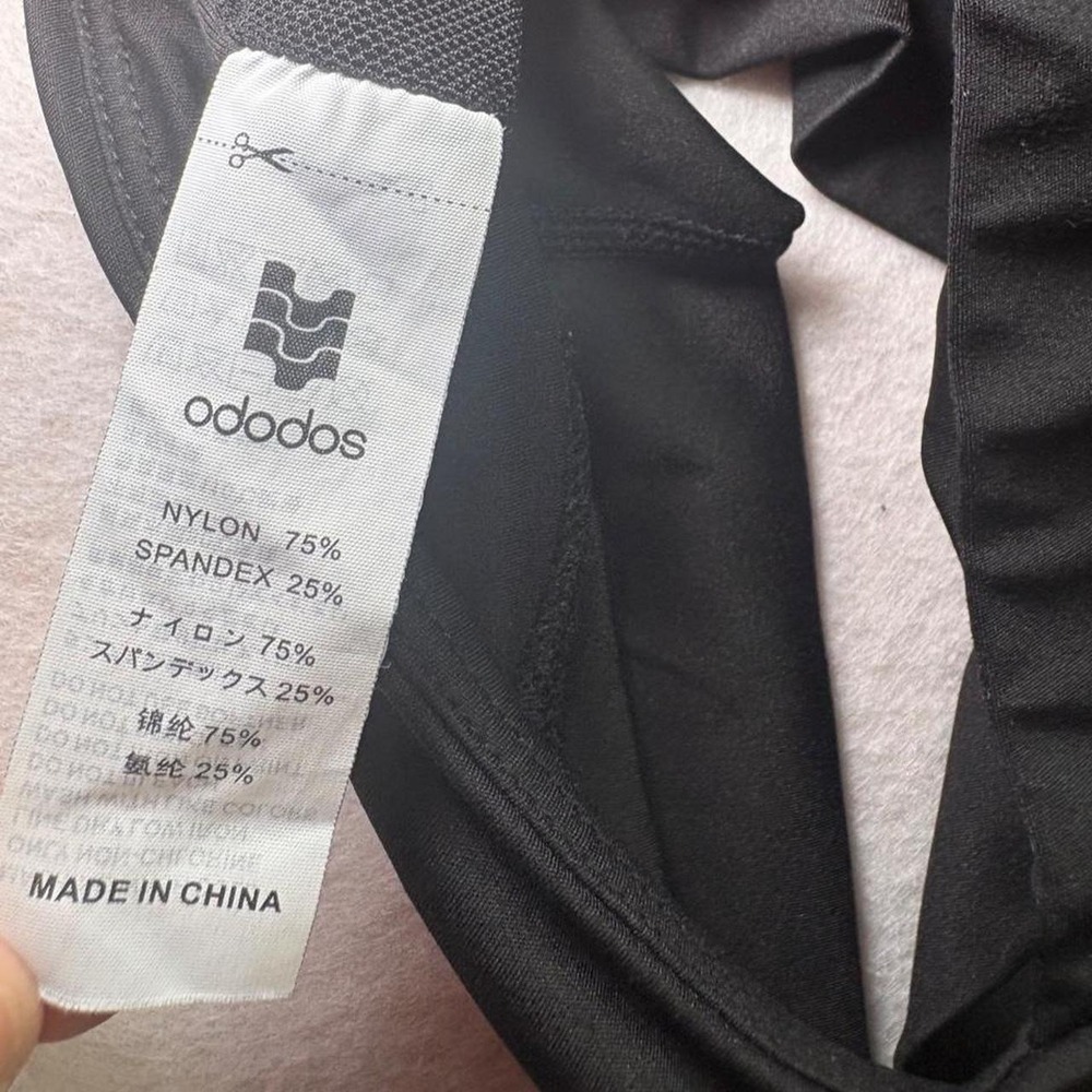 Ododos black nylon & spandex sports bra - Picture 3 of 3